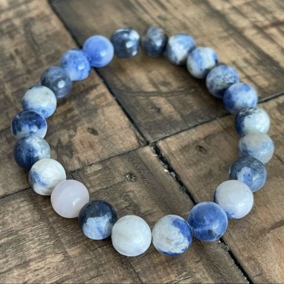 Sodalite 8mm Chakra Bead Bracelet - Picture 5 of 8